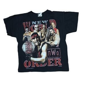 Vintage 1998 WCW nWo "New World Order" Graphic Tee Kids Small